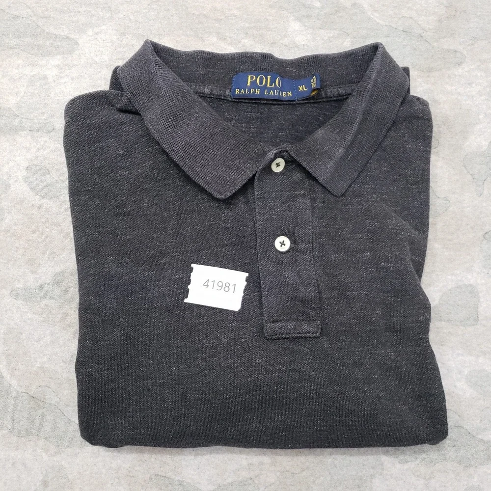 Polo Ralph Lauren Polo Shirt Mens XL Gray Short Sleeve Golf Casual